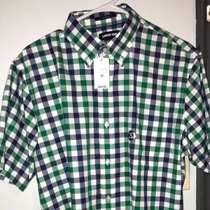 Men’s plaid button down shirt